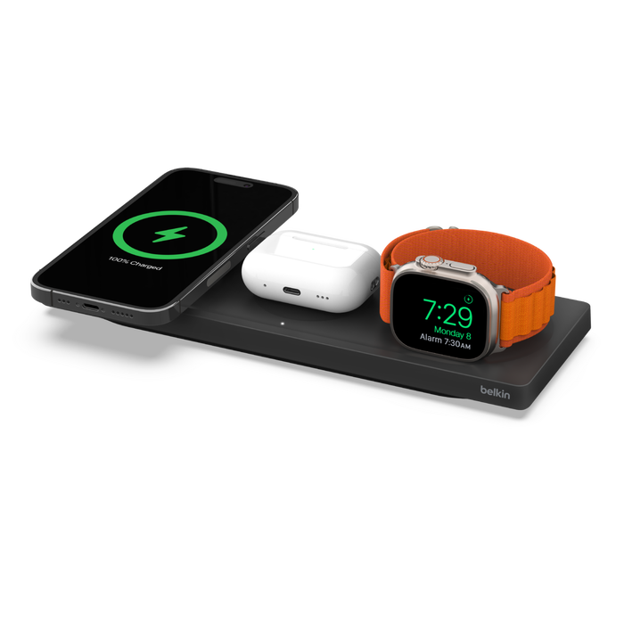 Belkin BoostCharge Pro 3-in-1 Wireless Charging Pad WIZ016ttBK - Black
