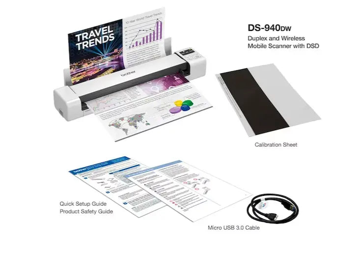Brother DS-940DW DSmobile Duplex and Wireless Compact Mobile Document Scanner with DSD