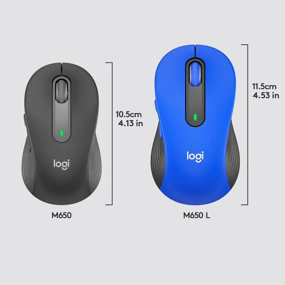 Logitech M650 L Signature Wireless Mouse - Blue