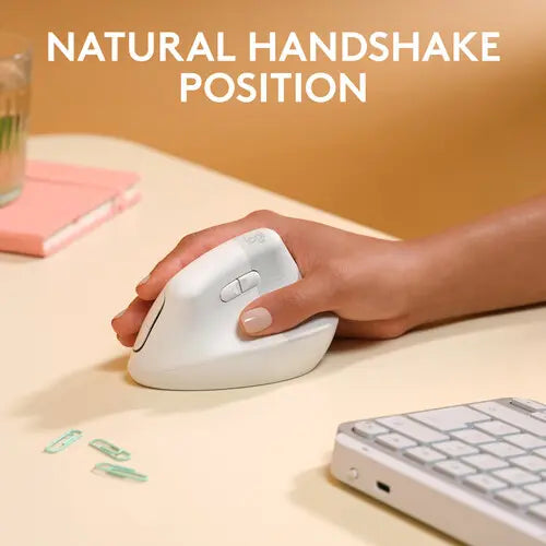 Logitech LIFT for Mac Vertical Ergonomic Mouse - Off-White