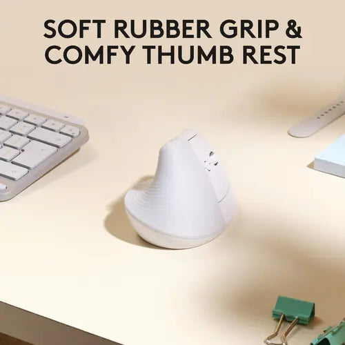Logitech LIFT for Mac Vertical Ergonomic Mouse - Off-White