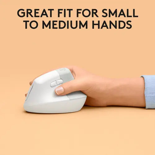 Logitech LIFT for Mac Vertical Ergonomic Mouse - Off-White