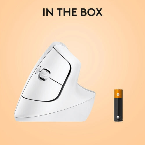 Logitech LIFT for Mac Vertical Ergonomic Mouse - Off-White