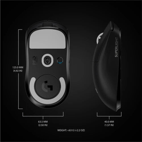 Logitech Pro X Superlight Wireless Gaming Mouse - Black