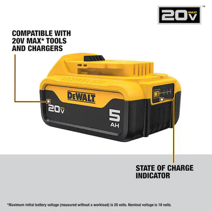 Dewalt 20V MAX 2-Pack 5Ah Lithium Ion Battery and Charger Kit - DCB205-2C