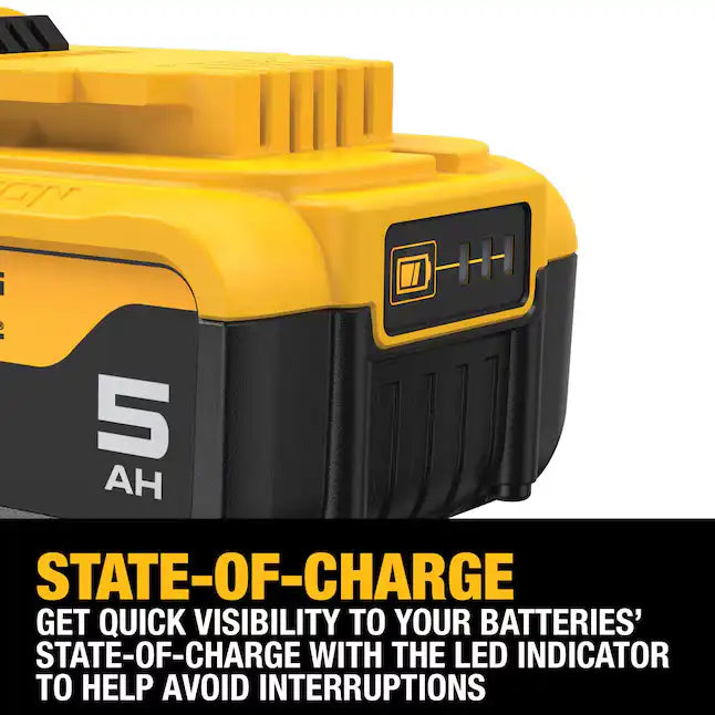 Dewalt 20V MAX 2-Pack 5Ah Lithium Ion Battery and Charger Kit - DCB205-2C