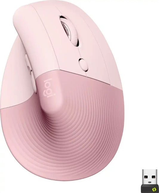 Logitech LIFT Vertical Wireless Mouse 910-006472 - Rose