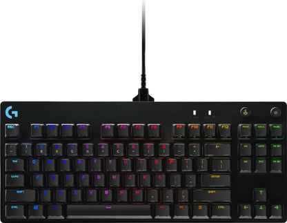 Logitech G Pro Wired Gaming Keyboard with GX Blue Clicky Switches - 920-009388 - Black