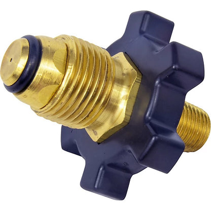 Mr. Heater Propane Fitting - F276139 -
Restricted Flow Soft Nose P.O.L. with Handwheel x 1/4 Inch Male Pipe Thread