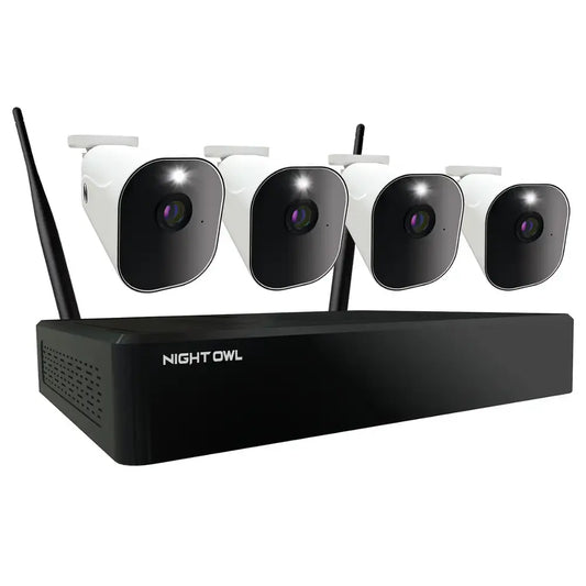 Night Owl 4 Wire Free Battery Cameras and 4K WiFi 10 Channel NVR Security System - BTWN81-42B