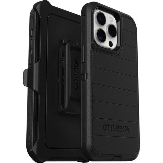 OtterBox Defender Series Pro Case - For iPhone 15 Pro Max - Black - 77-92714