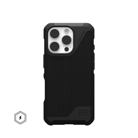 UAG Urban Armor Gear Metropolis LT Case for 2024 iPhone 16 Pro - Kevlar Black - 114452113940